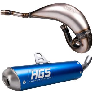 HGS YAMAHA 125 BLUE EXHUAST SYSTEM