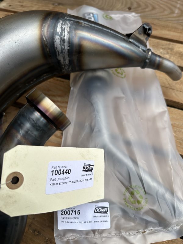 DOMA Exhaust System KTM SX85 HUSQVARNA TC85 GASGAS MC85 Front Header Tail Pipe 2025 - Image 2