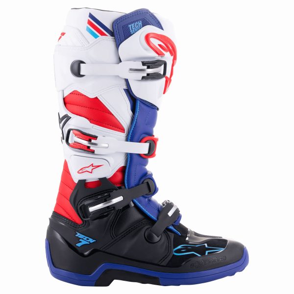 Alpinestars Tech 7 Motocross Boots - Black Dark Blue White Red