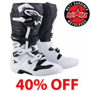 Alpinestars Tech 7 Motocross Boots - White Black