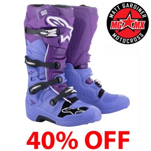 Alpinestars Tech 7 Motocross Boots - Double Purple White