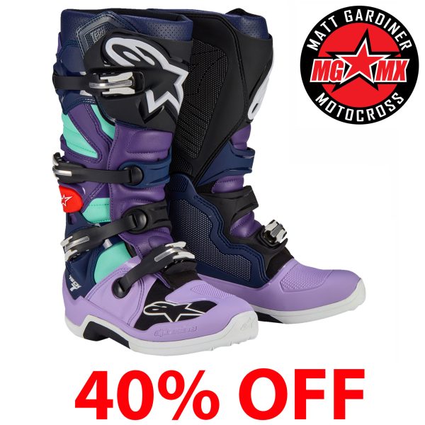 Alpinestars Tech 7 Double Purple Blue Black