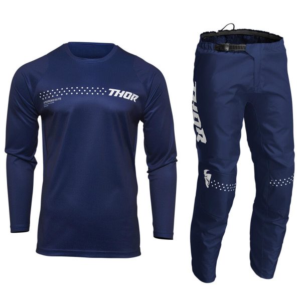 Youth Thor Sector Motocross Kit Pants Jersey - MINIMAL NAVY BLUE